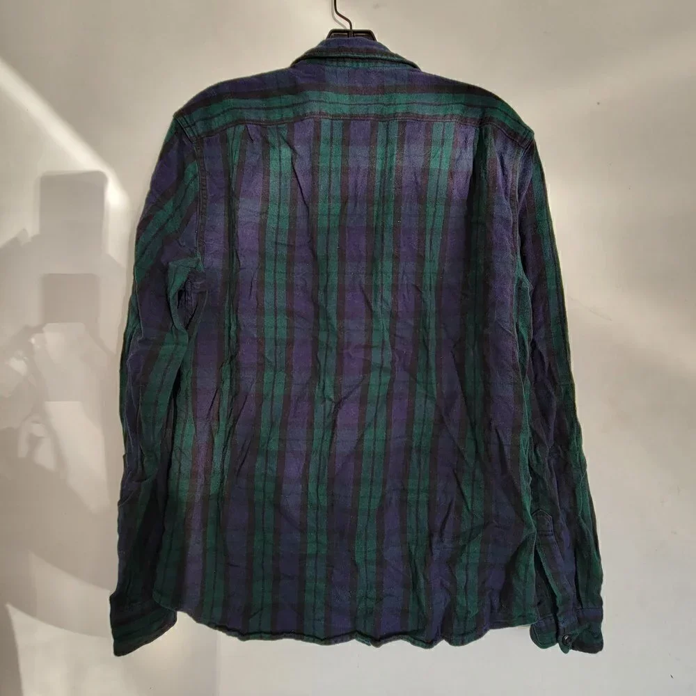 J. Crew Mid-Weight Flannel Double Brushed Slim Button Up Long Sleeve Shacket Med